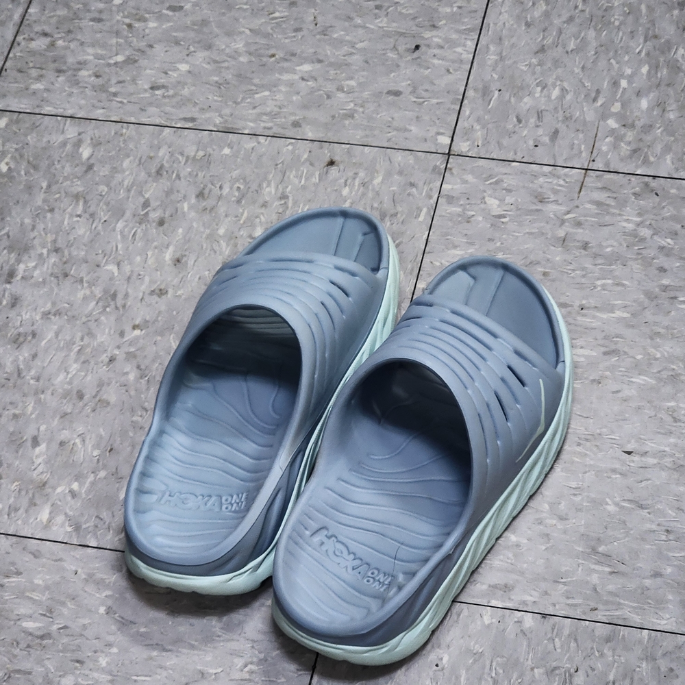Hoka One One Blue Slide Sandals Sz 7